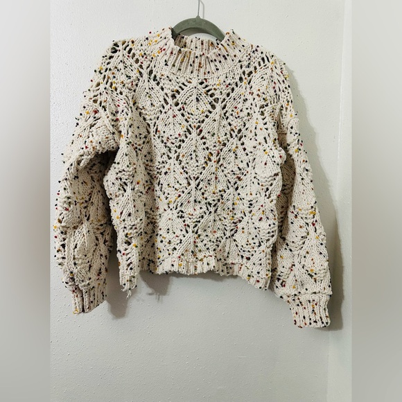 FATE Chenille confetti mock neck sweater S - Picture 1 of 9